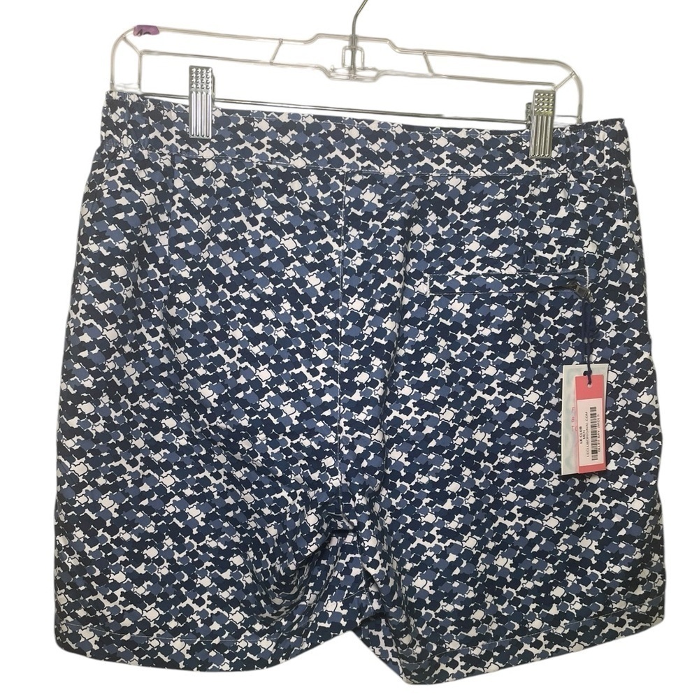Le Club New Men’s Blue Fish Swim Trunks Size Small